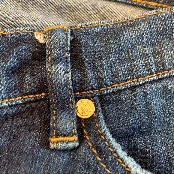 Juicy Couture Distressed Rhinestone Skinny Jeans Blue Size 29 - Picture 9 of 14
